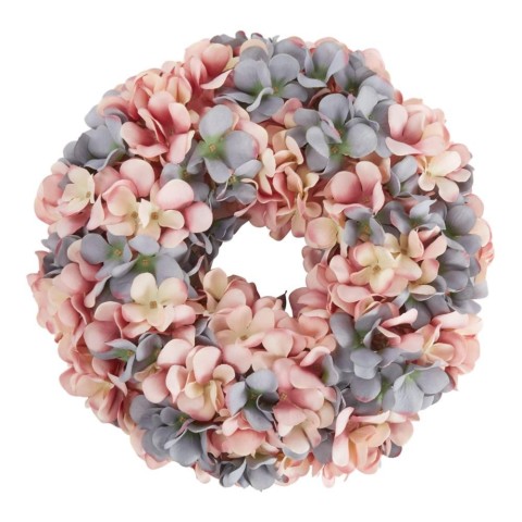 CORONA ORTENSIE BLU CM.45